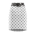 Polka Dot Pencil Skirt with Lace Waistband — Women's Retro Office & Occasion Skirt
