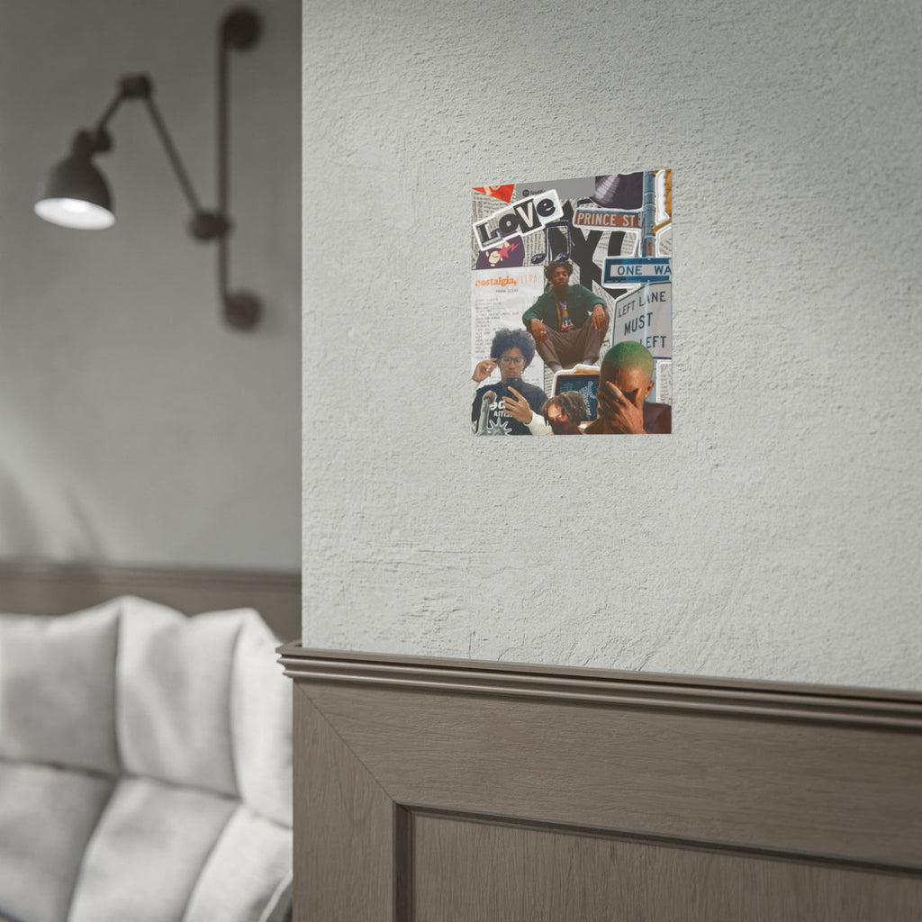 Rolled Poster — Urban Collage Nostalgia Poster (Love, Street Signs & Portraits)