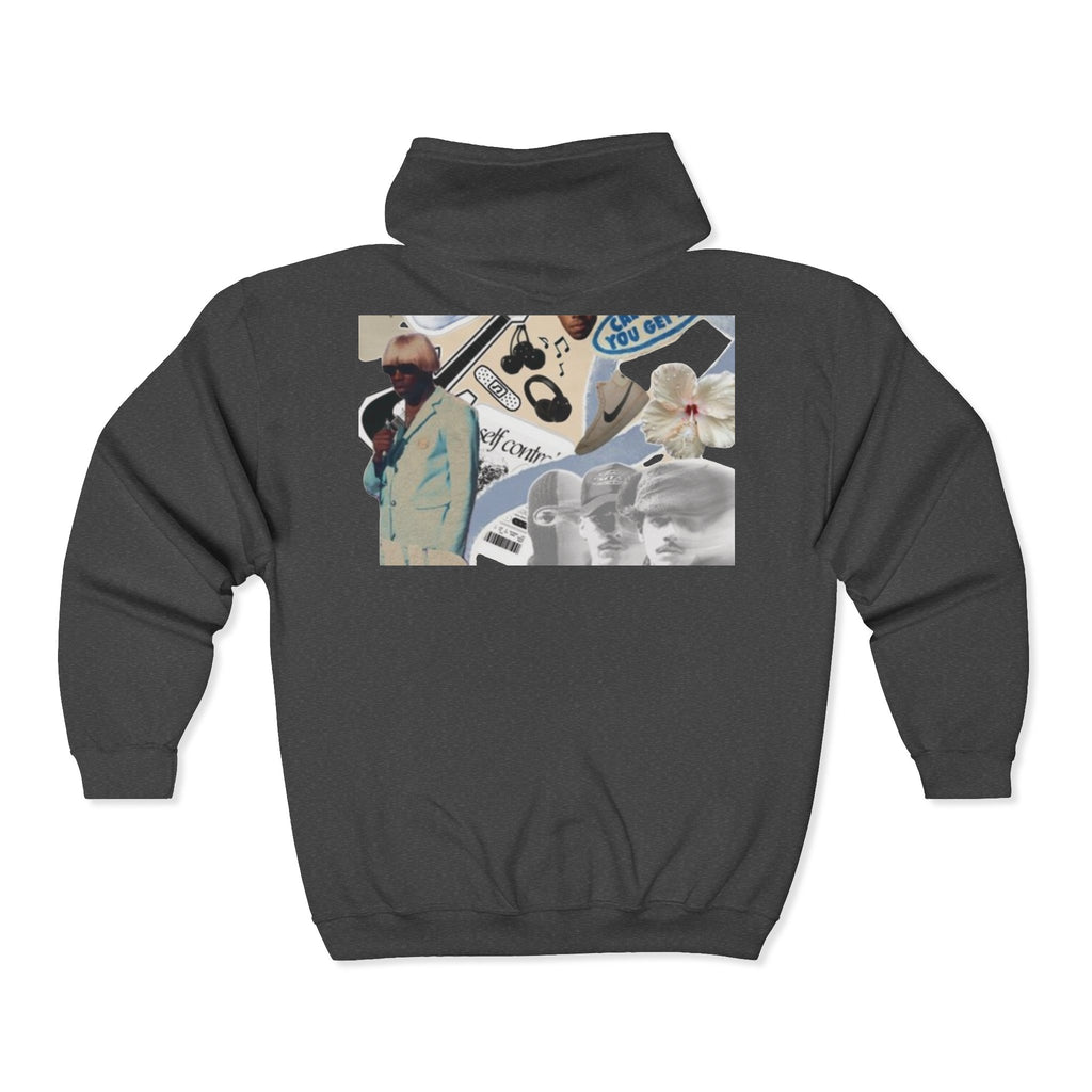 Blonde Collage Zip Hoodie — Vintage Frank Ocean and tilor the creator ‑Style Graphic