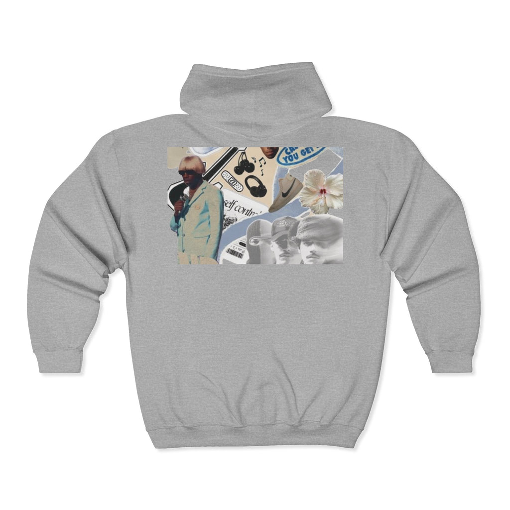 Blonde Collage Zip Hoodie — Vintage Frank Ocean and tilor the creator ‑Style Graphic