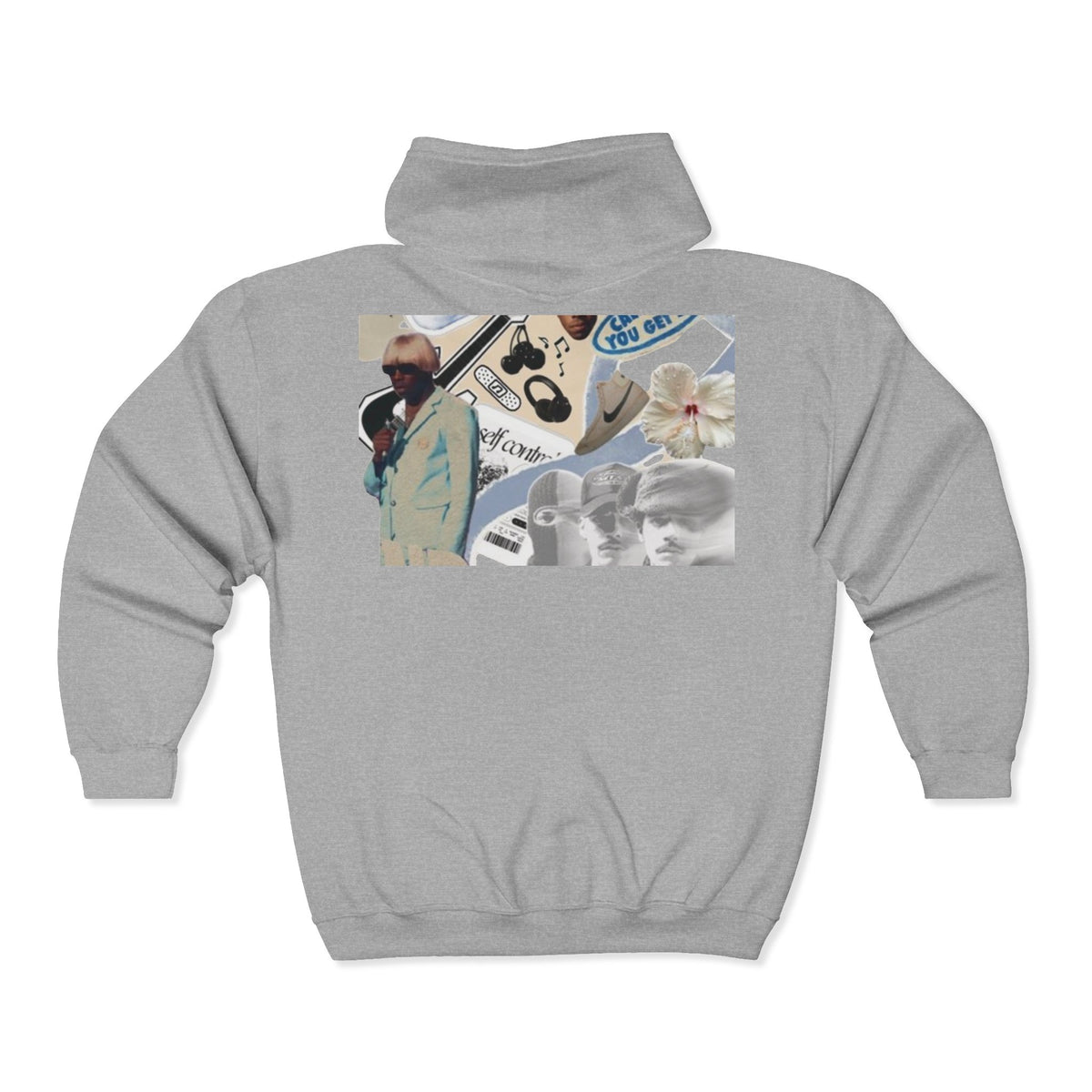 Blonde Collage Zip Hoodie — Vintage Frank Ocean and tilor the creator ‑Style Graphic