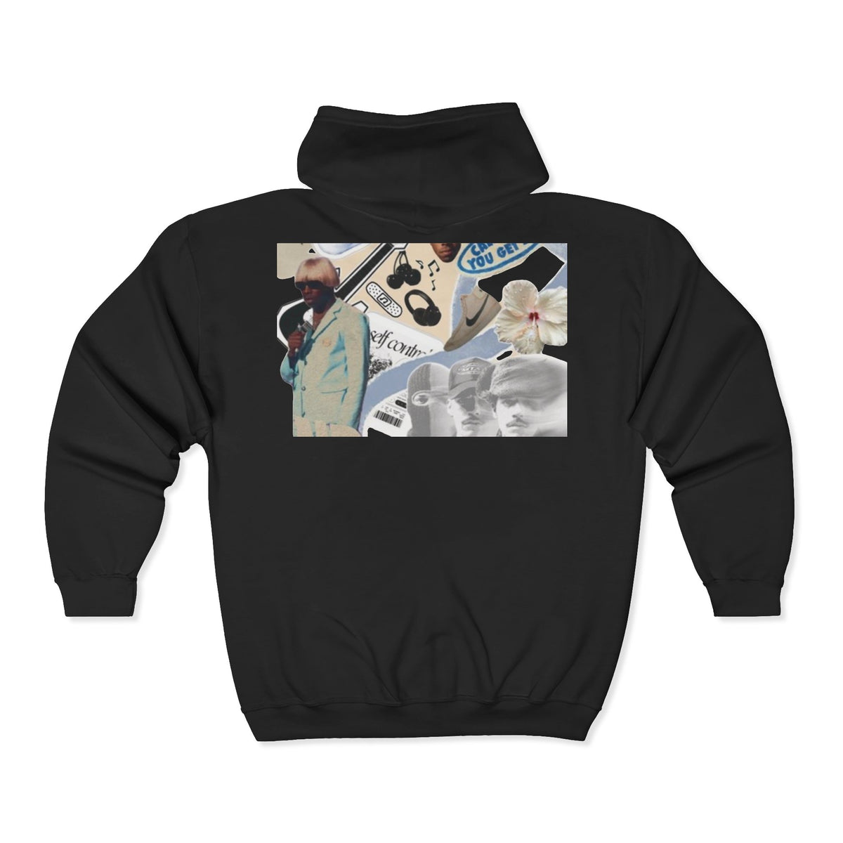 Blonde Collage Zip Hoodie — Vintage Frank Ocean and tilor the creator ‑Style Graphic