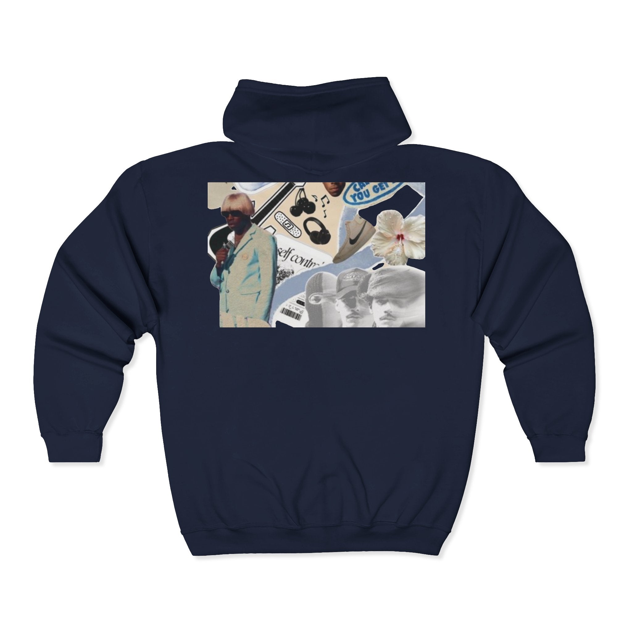 Blonde Collage Zip Hoodie — Vintage Frank Ocean and tilor the creator ‑Style Graphic