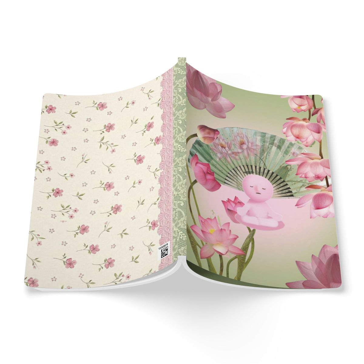 Floral Lotus Meditation Softcover Journal
