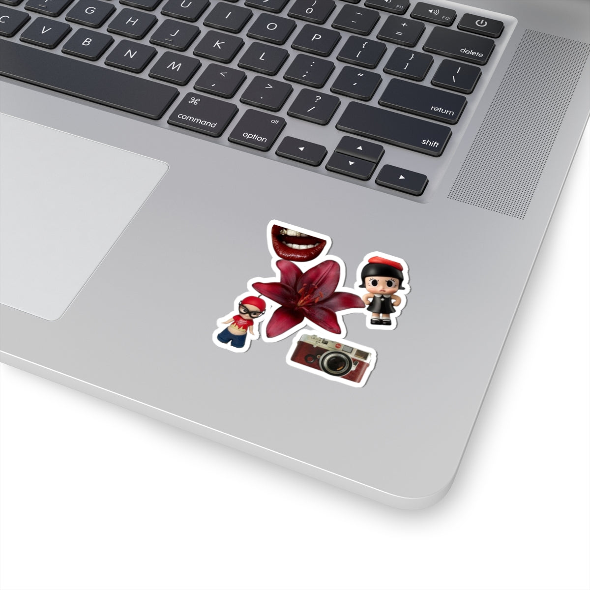 Kiss-Cut Sticker Pack — Red Lily, Retro Camera & Cute Character Decals